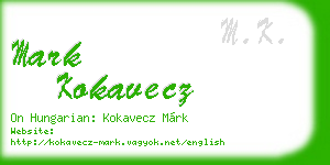 mark kokavecz business card