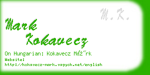 mark kokavecz business card